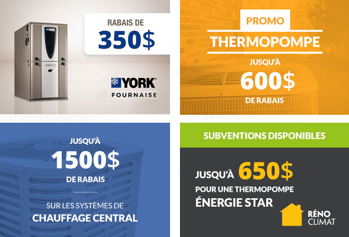 Promotion sur les thermopompes